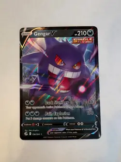 Pokemon Gengar V 156/264 Fusion Strike Ultra Rare Holo 210 Pokemon Trading Card - Image 1