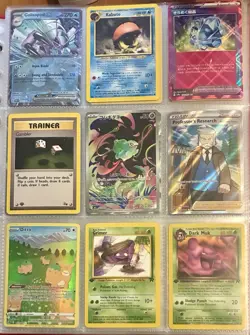 Vintage Pokemon Card Collection - No Binder Lot 5 Pages - Holo - Modern LP/NM - Image 1