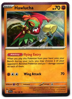 Hawlucha 118/198 - Scarlet & Violet Rare Pokemon TCG Holo - M/LP Card - Image 1