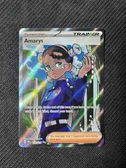 Pokemon TCG Amarys Prismatic Evolutions Full Art Trainer Card 132/131 NM - Image 1