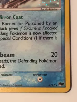 Suicune 4/17 POP Series 2 Holo Rare Pokemon Card HP - Image 4