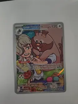 Pokemon TCG Arvens Greedent Illustration Rare Card 205/182 Destined Rivals - Image 1