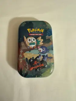 Pokemon TCG Celebrations Mini Tin Alolan Region - Opened Includes Art Card - Image 1