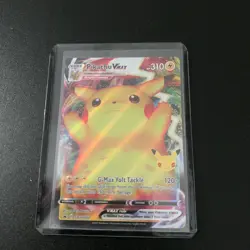 Pokemon Promo Celebrations Pikachu VMax Full Art Foil Card Rare SWSH062 - Image 1