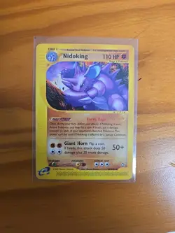NIDOKING 24/147 Non-Holo Rare Aquapolis Pokemon Card E-Reader - Image 1