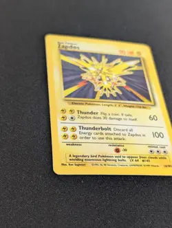 Pokemon Card Unlimited Edition Holo Rare Base Set 1999 Zapdos 16/102 WOTC - Image 3