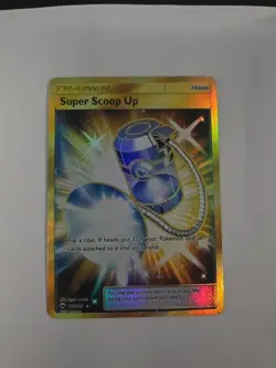 Pokemon TCG Super Scoop Up Burning Shadows Holo Gold Secret Rare Card 166/147 - Image 1