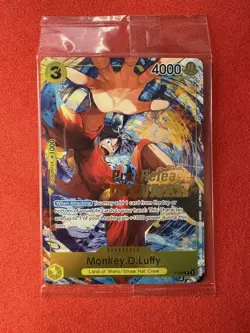 Monkey.D.Luffy (Pre-Release Winner Promo) P-036 NM One Piece Card Game - SEALED - Image 1