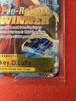 Monkey.D.Luffy (Pre-Release Winner Promo) P-036 NM One Piece Card Game - SEALED - Image 5
