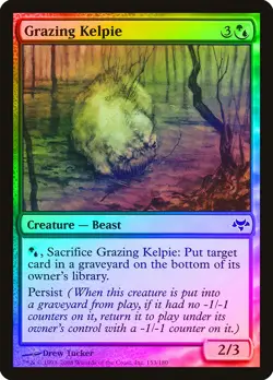 Grazing Kelpie FOIL Eventide NM Blue Green Common MAGIC MTG CARD ABUGames - Image 1