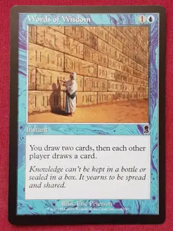 Magic The Gathering ODYSSEY WORDS OF WISDOM blue card MTG - Image 1