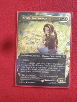 Aerith, Last Ancient (Borderless) (Chocobo Track Foil) Commander: Final Fantasy - Image 1