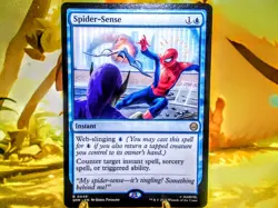 Spider-Sense rare regular magic the gathering spider-man trading card singles - Image 1