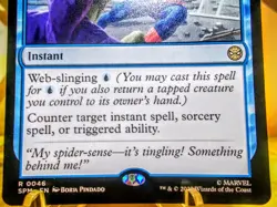 Spider-Sense rare regular magic the gathering spider-man trading card singles - Image 3