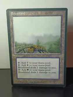 MTG Brushland Ice Age 327/383 Regular Rare LP - Image 1