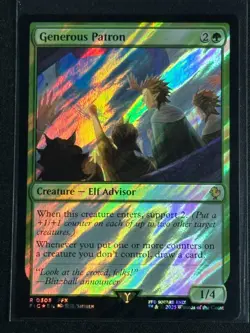 Magic MTG Final Fantasy Collector's Commander Surge Foil Generous Patron SP FFX - Image 1