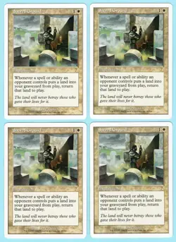 Sacred Ground x4 4x 2001 MTG Core Set 7th Edition PLAYSET Enchantment SP- NM AZ1 - Image 1