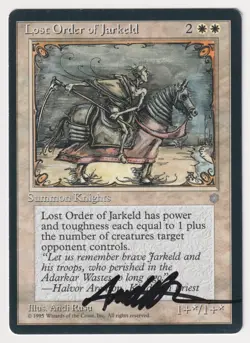 Signed Lost Order of Jarkeld Proof LP Ice Age Artist Andi Rusu 1995 MTG Magic AP - Image 1