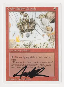 Signed Goblin Balloon Brigade Proof LP Revised Artist Andi Rusu MTG Magic AP! - Image 1