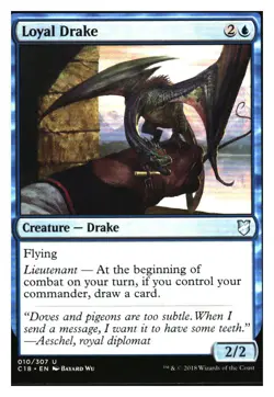 Loyal Drake Commander 2018 MTG - NM+ - Image 1