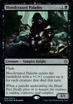 ​1x MTG PXLN Bloodcrazed Paladin, Near Mint Foil​ - Image 1