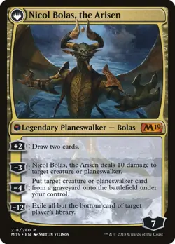 Magic the Gathering Nicol Bolas, the Ravager Core Set 2019 (M19) Light Play MTG - Image 2