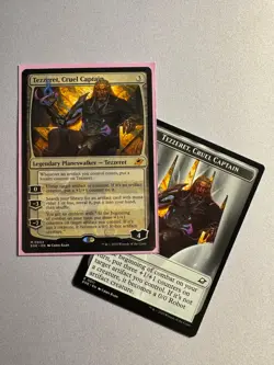 MTG Tezzeret, Cruel Captain Edge of Eternities Regular NM + Emblem - Image 1