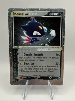 Pokemon 2003 Sneasel EX Ruby and Sapphire Holo Ultra Rare Card 103/109 VLP - Image 2