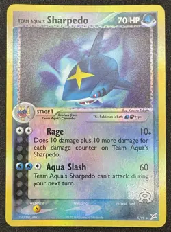 Pokemon TCG 2004 Team Aqua's Sharpedo 5/95 Reverse Holo MP - Image 1