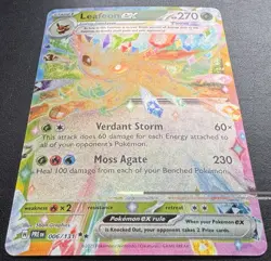 Leafeon ex 006/131 Double Rare Prismatic Evolutions Pokemon TCG NM - Image 2