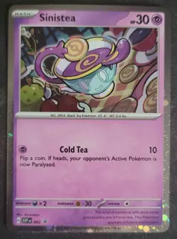 Sinistea SVP062 Pokemon TCG Scarlet & Violet: Black Star Promo DMG - Image 1