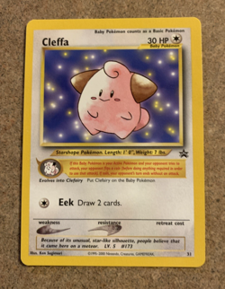 2001 CLEFFA BLACK STAR PROMO #31 POKEMON TCG NM - Image 1