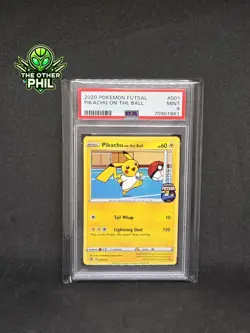 PIKACHU ON THE BALL Pokemon Futsal #001 PSA 9 MINT - Image 1