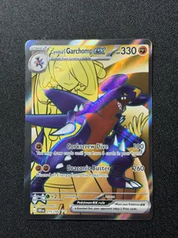 2025 Pokemon Destined Rivals Cynthia's Garchomp ex Full Art 215/182 - Image 1