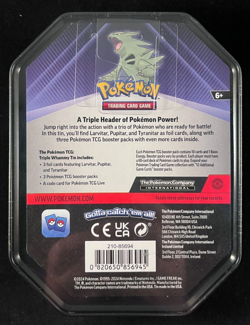 Pokemon - Triple Whammy Collector Tin - Tyranitar - Factory Sealed - Image 4