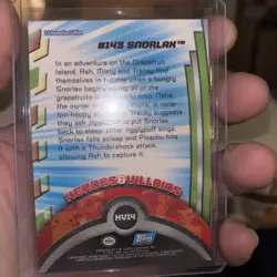 Pokemon Topps Series 2 Heroes & Villains TV WOW LOOK HV14 SNORLAX - Silver Foil - Image 2