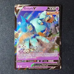 Pokemon TCG Golurk V 070/203 SWSH07: Evolving Skies Ultra Rare NM - Image 1