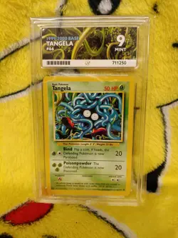 Pokemon Base Set 4th UK Print 1999-2000 Tangela 66/102 Ace Graded 9 Mint - Image 1