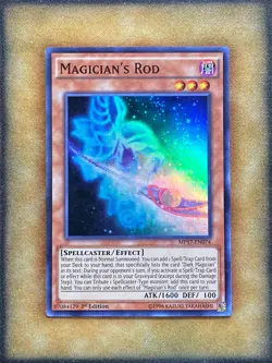 Yugioh Magician's Rod MP17-EN074 Super Rare 1st Ed LP - Image 1