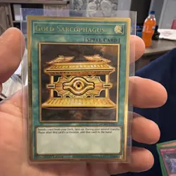Yugioh Gold Sarcophagus MGED-EN041 Gold Rare 1st Ed NM - Image 1