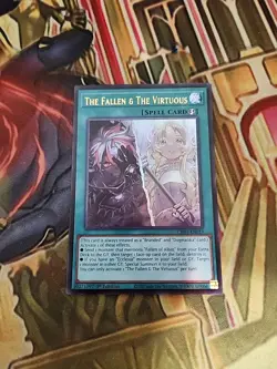 The Fallen & The Virtuous - CH01-EN019 - 1st ED Ultra Rare NM Yugioh - Image 1