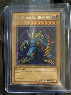 Tri-Horned Dragon LOB-000 the Legend of Blue Eyes White Dragon 1st Edition - Image 1