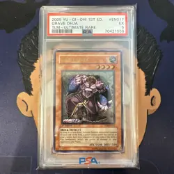 PSA 5 EXCELLENT 2005 YU-GI-Oh! TLM GRAVE OHJA EN017 1st Edition Ultimate - Image 2