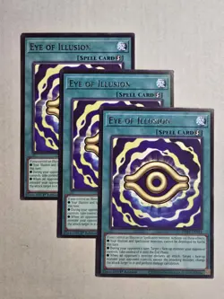 Yugioh! 3x Eye of Illusion PHRE-EN014 Rare 1st Ed NM x3 - Image 1