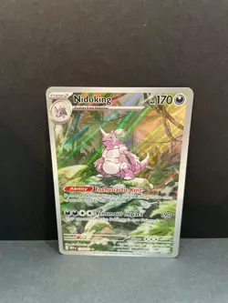 Pokemon TCG Nidoking 174/165 Scarlet & Violet 151 Illustration Rare Card Holo NM - Image 1