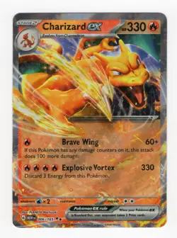 Pokemon Card Charizard EX 006/165 Holo Double Rare Scarlet & Violet 151 NM - Image 1