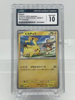 CGC GEM MINT 10 Pikachu 120/SV-P Promo Japanese Pokemon Card Charizard - Image 1