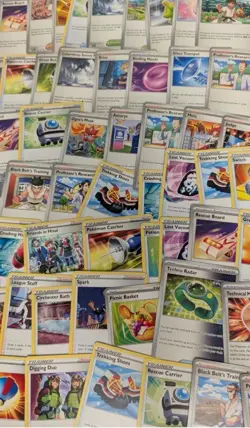100 Pokemon Trainer & Supporter Card Lot | Deck Builder Bulk | NM/M - Image 3