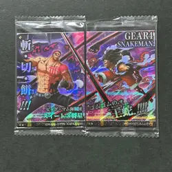 S4254 Luffy Gear 4 vs Katakuri R Japanese One Piece Wafer Cards Sealed D28 - Image 1