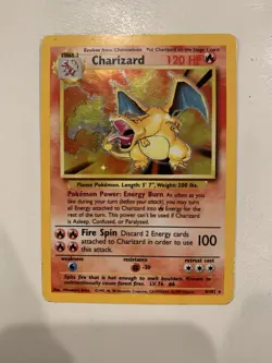 Pokemon TCG Charizard Base Set 4/102 Unlimited Holo Rare Card Ungraded - Image 1